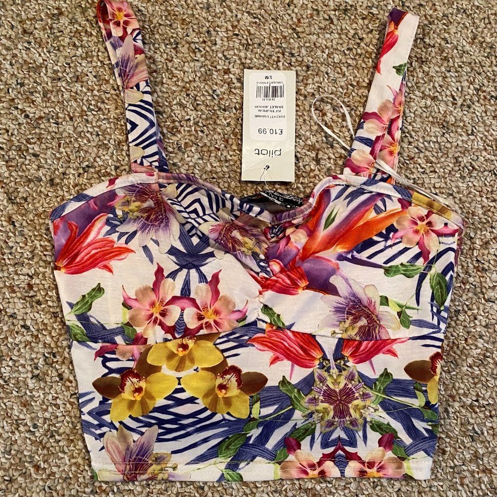 Flower Crop Top Size S/M